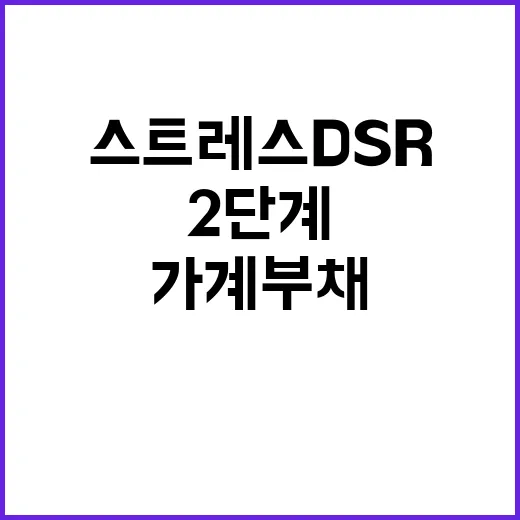 ‘2단계 스트레스 DSR’ 등장…가계부채 위기 예방 대책!