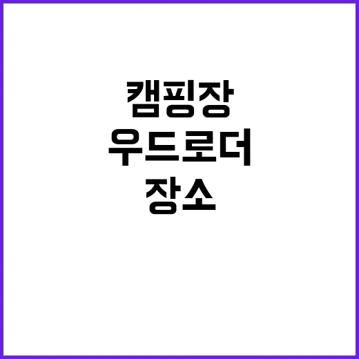 우드로더 캠핑장 완…