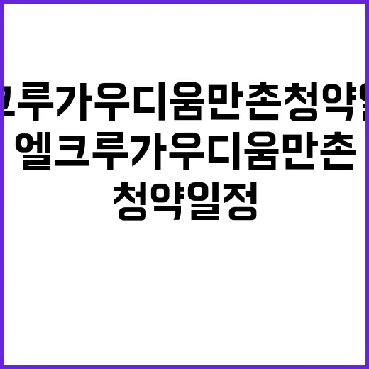 엘크루 가우디움 만촌 청약 일정 가격 정보 공개!