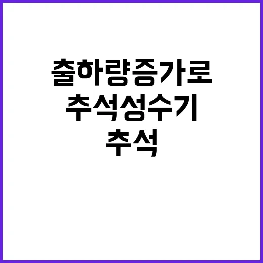 채소류 추석 성수기…