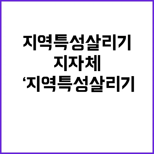 ‘지역특성 살리기’…