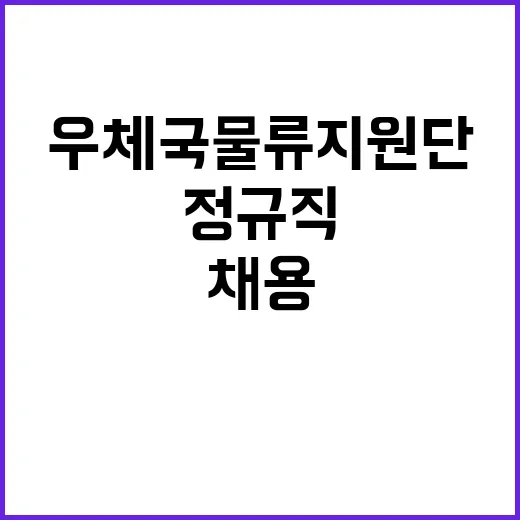 2024년도 우체국물류지원단 하반기 정규직(사무직) 채용 공고