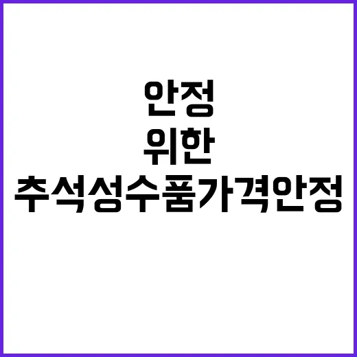 추석 성수품 가격 …