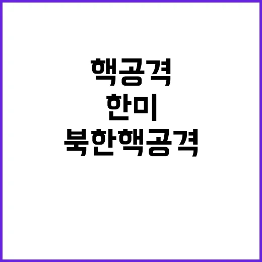 한미 북한 핵공격 …