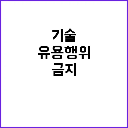 기술 유용 행위 금…