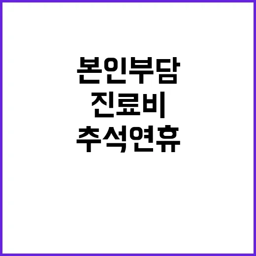 “추석 연휴 진료비…