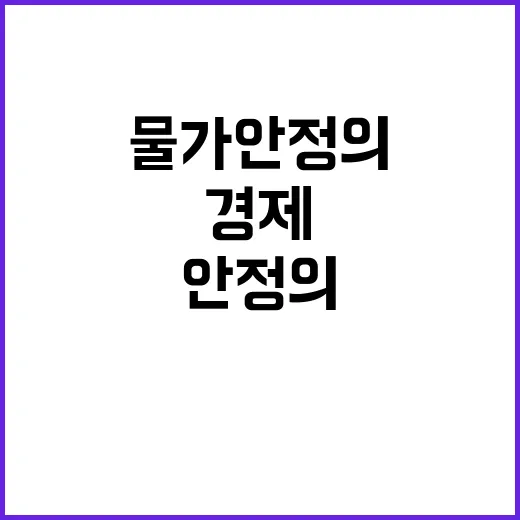 경제 회복 물가 안정의 긍정적 흐름 지속!