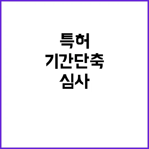 특허 심사처리기간 …