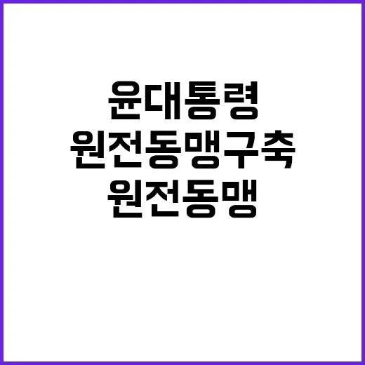 원전동맹 구축 윤 …