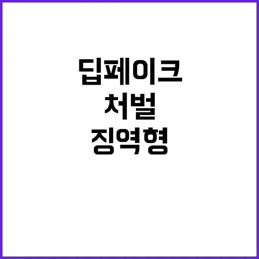 딥페이크 성범죄 징…