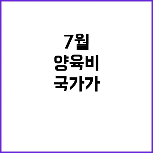 양육비 국가가 지급 시작…내년 7월 예정!