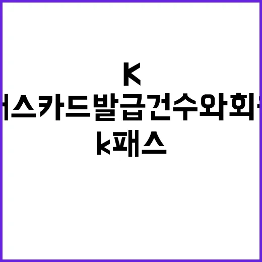 K패스 카드 발급 건수와 회원 수의 비밀!