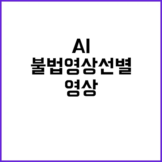 AI 불법 영상 선별 모델 공개 예정!