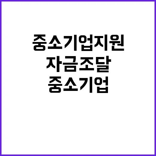 중소기업 지원 자금조달 어려운 기업 선정!