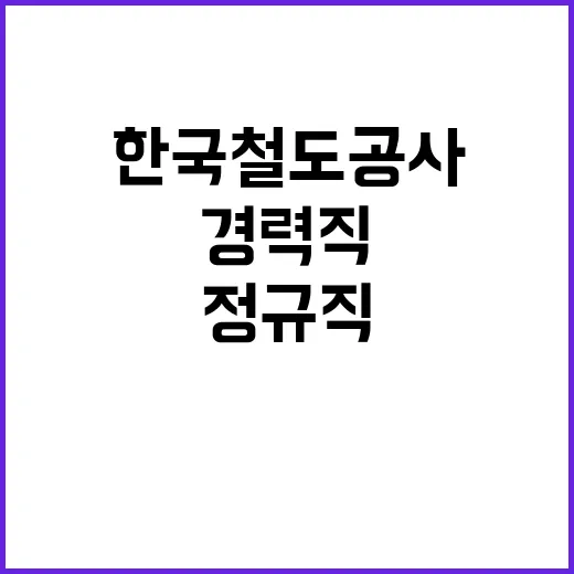 한국철도공사 정규직…