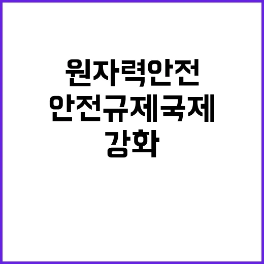 원자력 안전규제 국제 기준 검토로 안전 강화!