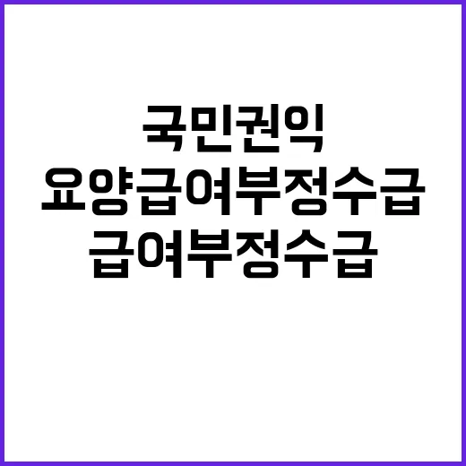 “요양급여 부정수급…