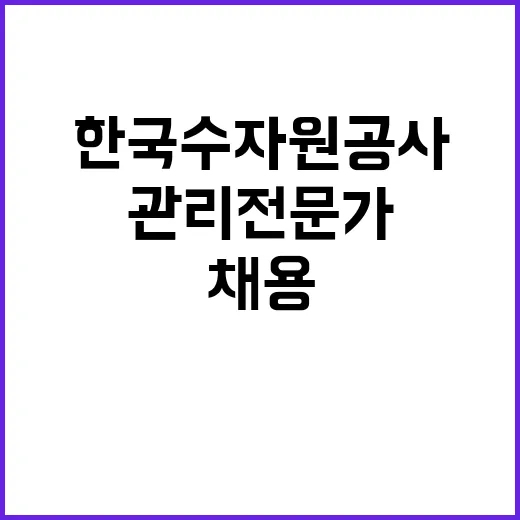 한국수자원공사 비정…