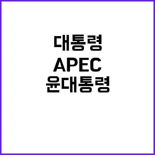 APEC 대화 윤 대통령의 혁신적인 기업인 소통!