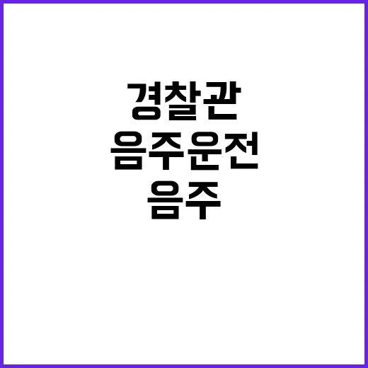 음주운전 경찰관 중…