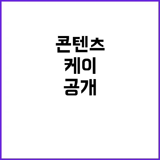 ‘케이콘텐츠’ 숨은…