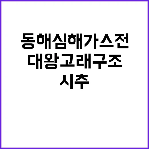 대왕고래 구조 동해 심해 가스전 시추 선정!