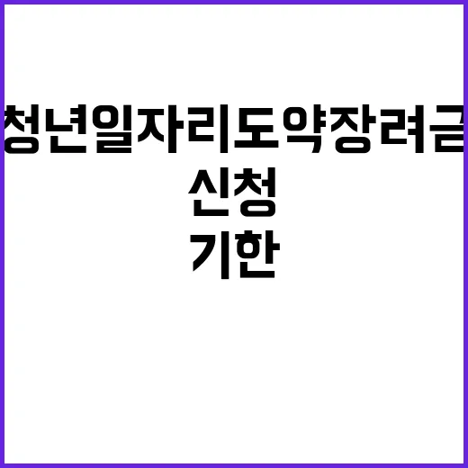 청년일자리 도약장려금 신청 기한 12월 31일!