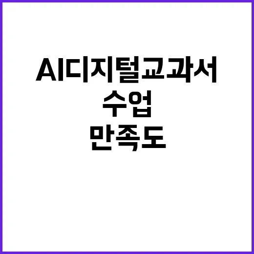 AI 디지털교과서 수업 만족도 상승 결과 공개!