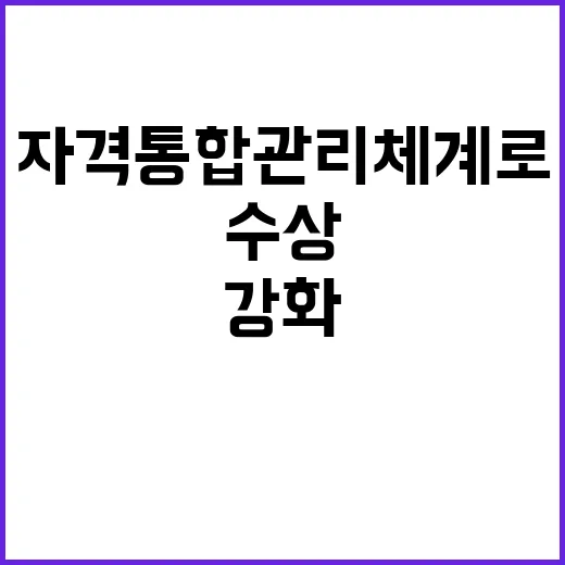 수상구조 자격 통합…