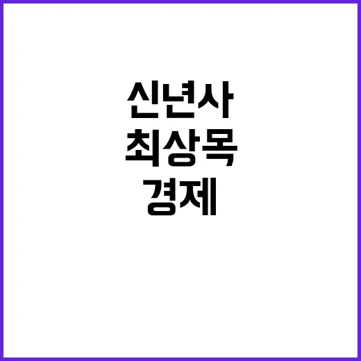 최상목 신년사 경제 회복의 새로운 길