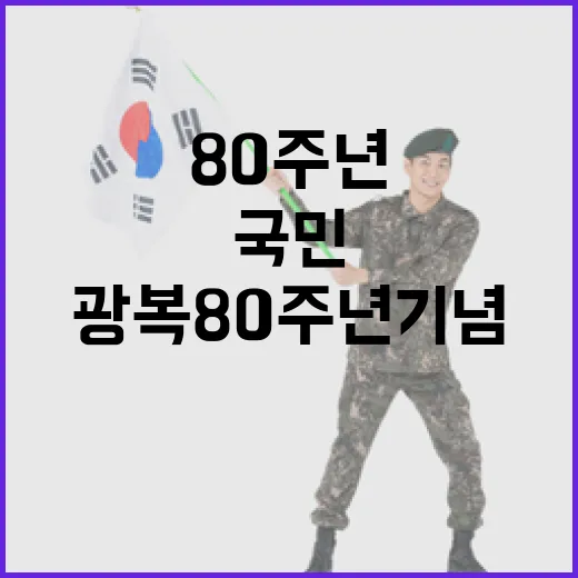 광복 80주년 기념행사 국민통합의 장 열린다!