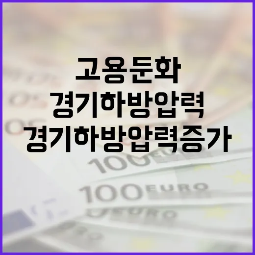 고용 둔화 경기 하방 압력 증가 소식 전해!