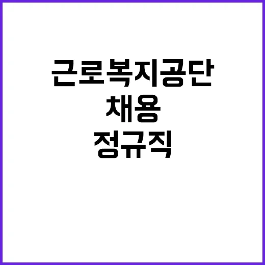 [근로복지공단] 기술기능직(기술_안전관리) 채용공고