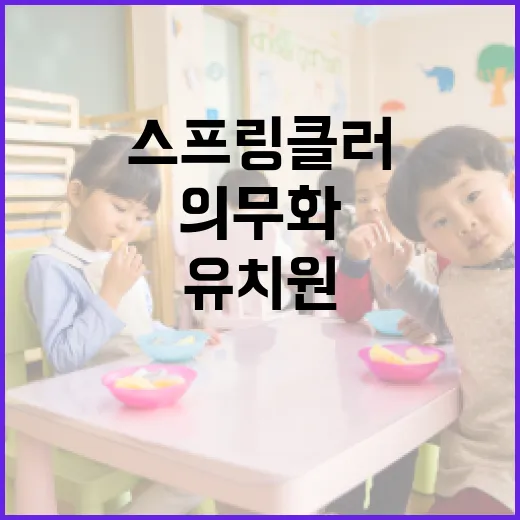 스프링클러 의무화 유치원과 학교의 새로운 안전 규칙!