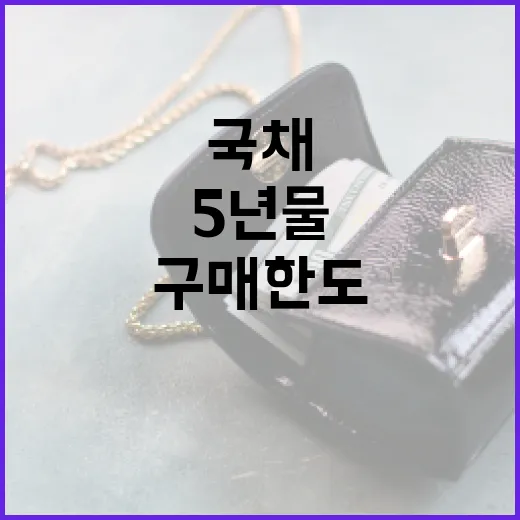 국채 5년물 구매한도 2억원부터 시작된다!