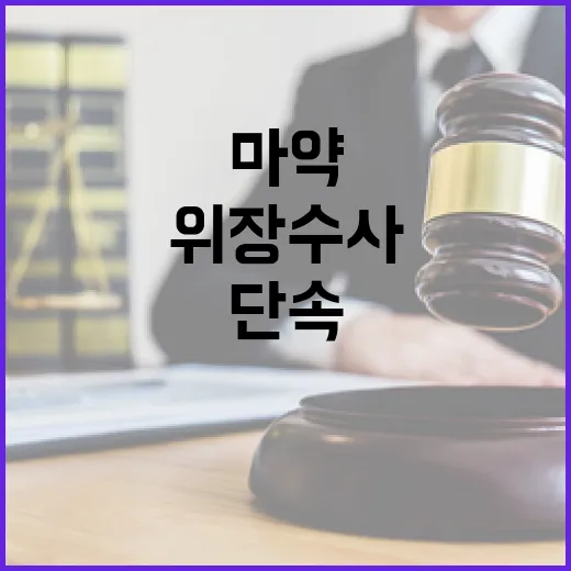 마약 단속 강화 위장수사팀 전격 보강한다!