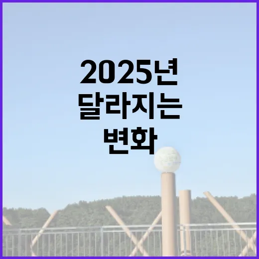 2025년 변화 당신의 삶이 달라지는 순간!