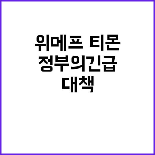 위메프·티몬, 정부…