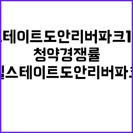 힐스테이트 도안리버파크 1단지 청약 경쟁률과 분양가 공개!