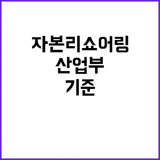 자본 리쇼어링 새로운 기준 산업부의 입장은?