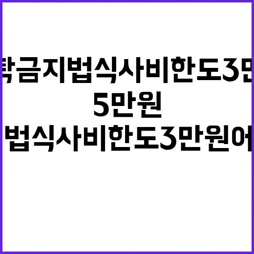 청탁금지법 식사비 한도 3만 원에서 5만 원!