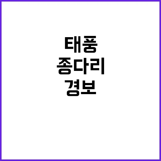 태풍 ‘종다리’ 위…