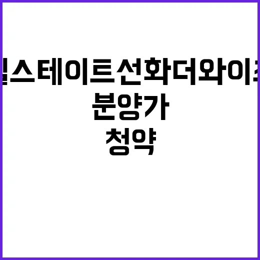 힐스테이트 선화 더와이즈 청약 일정과 분양가 공개!