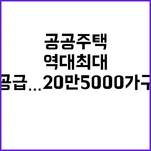 공공주택 역대 최대…