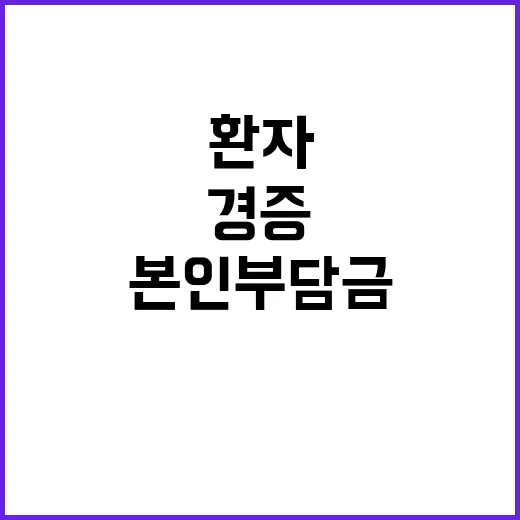 “경증환자 본인부담…