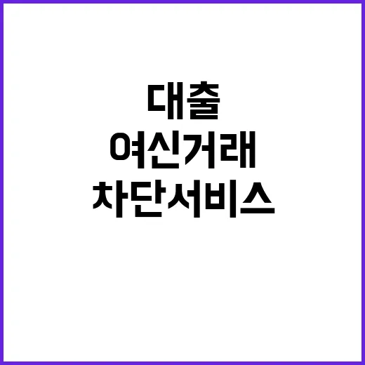 여신거래 차단 서비…