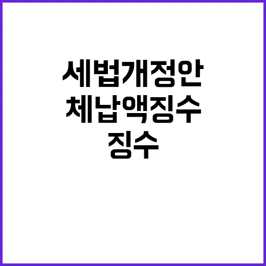 세법개정안 체납액 …