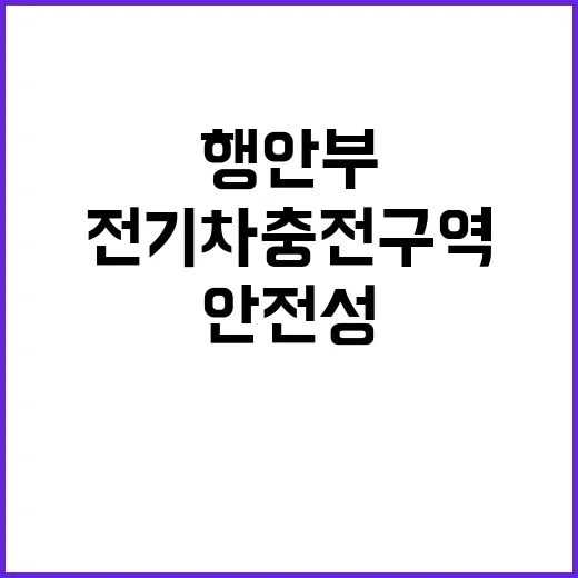 전기차 충전구역 안전성 행안부의 새로운 방안 공개!