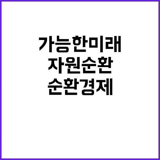 자원 순환경제 지속…