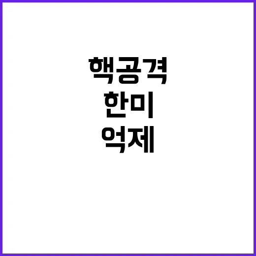 억제 강화 한미의 북한 핵공격 대응 전략 공개!